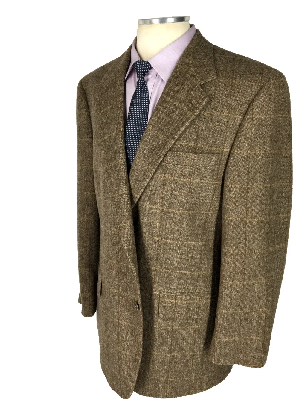 44R Brooks Brothers USA Mens 2 Button Pure Camel Hair Blazer Sport Coat W/Pane